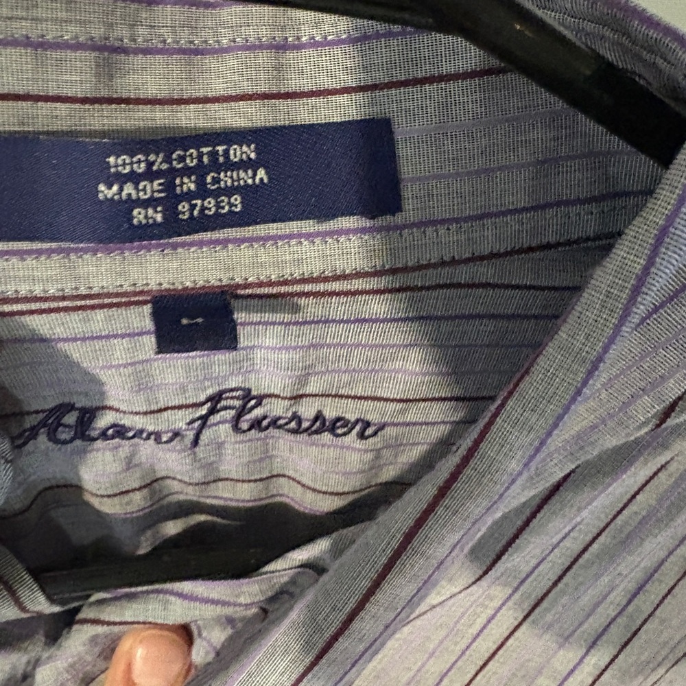 Alan Flusser Cotton Button Down Medium - image 6